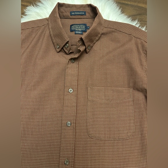 PENDLETON ‘Sir Pendleton’ 100% Virgin Wool Checked  Button-Up Shirt - Picture 4 of 13